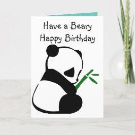 Niedlicher Panda-Bambus-Geburtstag Karte