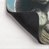 Niedlicher Panda-Bär auf einer Baumzweigung Mousepad (Ecke)