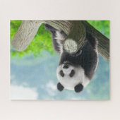 Niedlicher Panda-Bär auf einer Baumzweigung Puzzle (Horizontal)
