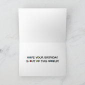 Niedlicher Panda Bär auf Raketenschiff Kinder Pers Karte (Innenseite)