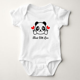 Niedlicher Panda-Bär " aus Liebe " Baby Strampler
