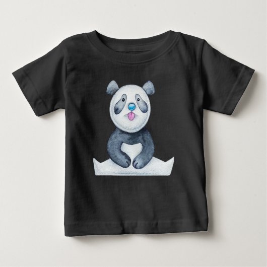 Niedlicher Panda-Bär, der die Zunge aushält Baby T-shirt (Vorderseite)
