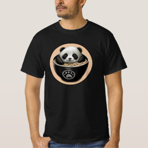 Niedlicher Panda-Bär, der in einer Schüssel Ramen T-Shirt