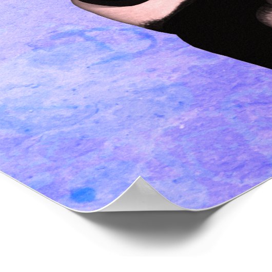 Niedlicher Panda-Bär fügt Ihren eigenen Text hinzu Poster (Ecke)