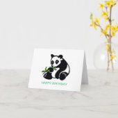 Niedlicher PANDA-Bär - gefährdetes Tier - Karte (Gelbe Blume)