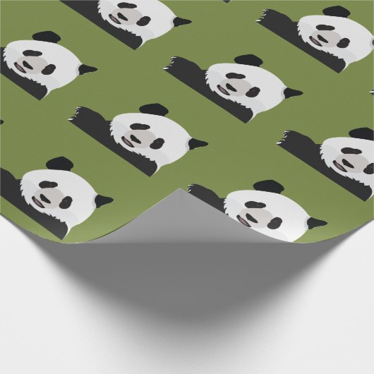Niedlicher Panda-Bär Geschenkpapier (Ecke)
