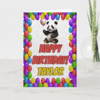 Niedlicher Panda Bär Gruß Geburtstag