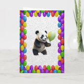 Niedlicher Panda Bär Gruß Geburtstag Karte (Rückseite)