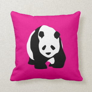 Niedlicher Panda Bär Hot Pink Fuchsia Zoo Wildlife Kissen