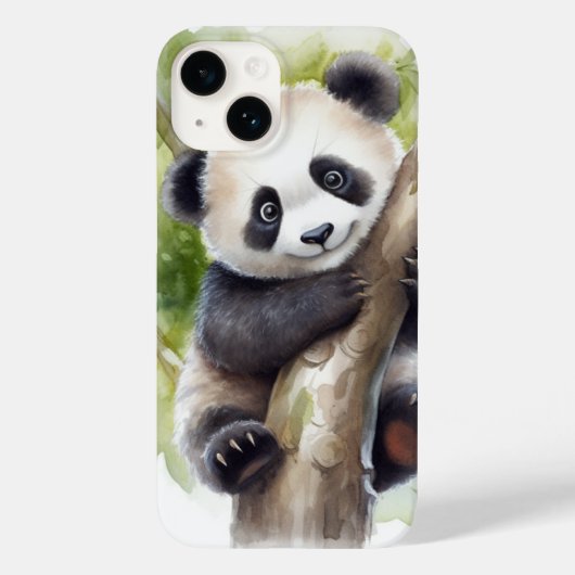 Niedlicher Panda-Bär im Baum Case-Mate iPhone Hülle (Rückseite)