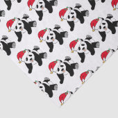 Niedlicher Panda-Bär im Weihnachtsmannmütze Urlaub Seidenpapier (Detail)