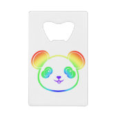 Niedlicher Panda-Bär in den Farben des Regenbogens Geldbeutel Flaschenöffner (Vorderseite)