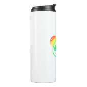 Niedlicher Panda-Bär in den Farben des Regenbogens Thermosbecher (Nach links gedreht)