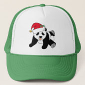 Niedlicher Panda-Bär in der Weihnachtsmannmütze Truckerkappe (Vorderseite)