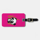 Niedlicher Panda-Bär in einem Bambushain. Gepäckanhänger (Vorderseite horizontal)