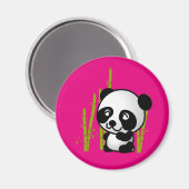 Niedlicher Panda-Bär in einem Bambushain. Magnet (Vorderseite/Rückseite)