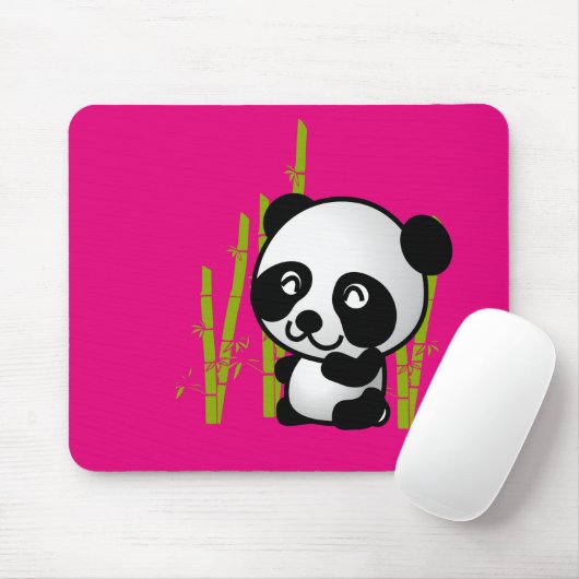 Niedlicher Panda-Bär in einem Bambushain. Mousepad (Mit Mouse)