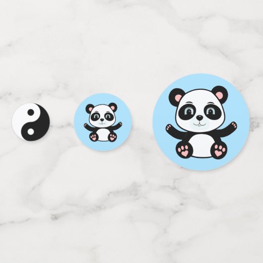 Niedlicher Panda-Bär in Kolumbien Konfetti (Rückseiten)