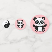 Niedlicher Panda-Bär in Rosa Konfetti (Rückseiten)