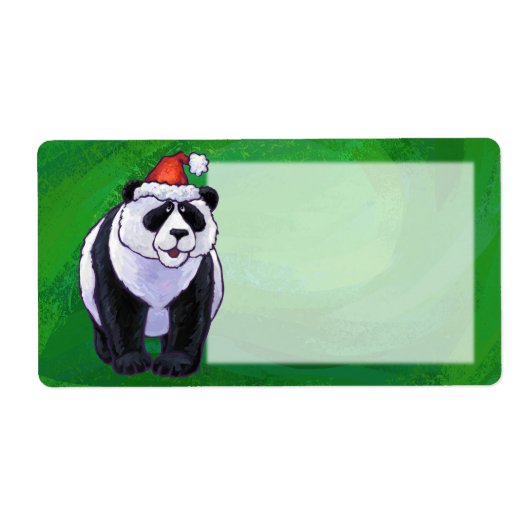 Niedlicher Panda-Bär in Weihnachtsmannmütze auf Gr (Vorne)