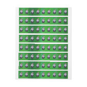 Niedlicher Panda-Bär in Weihnachtsmannmütze auf Gr Rundum-Adressaufkleber (Bogen)