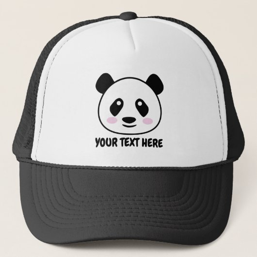 Niedlicher Panda-Bär Kawaii zeichnend Tier Truckerkappe (Vorderseite)