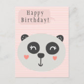 Niedlicher Panda Bär - Kindergeburtstag Postkarte (Vorderseite)