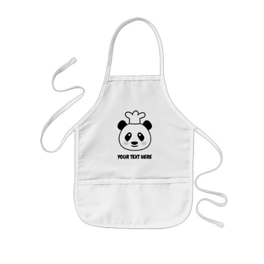 Niedlicher Panda-Bär-Koch, der die Bib-Koch-Schürz Kinderschürze (Vorne)