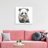 Niedlicher Panda-Bär Leinwanddruck (Insitu (Wohnzimmer))