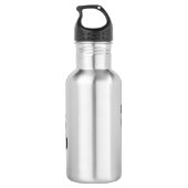 Niedlicher Panda-Bär mit Blume Cartoon Edelstahlflasche (Rückseite)