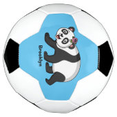 Niedlicher Panda-Bär mit Blume Cartoon Fußball (Gedreht)