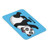 Niedlicher Panda-Bär mit Blume Cartoon Magnet (Rechte Seite)