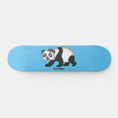 Niedlicher Panda-Bär mit Blume Cartoon Skateboard (Horizontal)