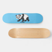 Niedlicher Panda-Bär mit Blume Cartoon Skateboard (Horizontal)