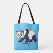 Niedlicher Panda-Bär mit Blume Cartoon Tasche (Rückseite)