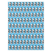 Niedlicher Panda-Bär mit Blume Cartoon Tischdecke (Vorderseite)