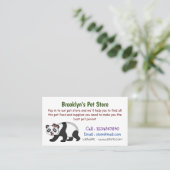 Niedlicher Panda-Bär mit Blume Cartoon Visitenkarte (Stehend Vorderseite)