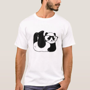 Niedlicher Panda-Bär mit Brille T-Shirt