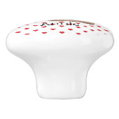 Niedlicher Panda Bär mit I Liebe Sie beachten - Mi Keramikknauf (Seitenansicht)