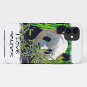 Niedlicher Panda-Bär mit köstlichen Bambus-Blätter Case-Mate iPhone Hülle (Rückseite (Horizontal))
