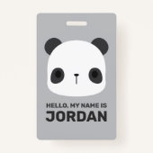 Niedlicher Panda-Bär mit Personalisiertem Namen Ausweis (Vorderseite)
