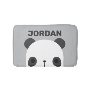 Niedlicher Panda-Bär mit Personalisiertem Namen Badematte