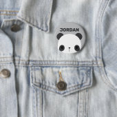 Niedlicher Panda-Bär mit Personalisiertem Namen Button (Beispiel)