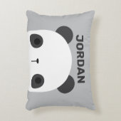 Niedlicher Panda-Bär mit Personalisiertem Namen Dekokissen (Vorderseite(Vertikal))