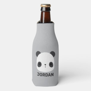Niedlicher Panda-Bär mit Personalisiertem Namen Flaschenkühler