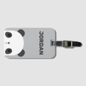Niedlicher Panda-Bär mit Personalisiertem Namen Gepäckanhänger (Vorderseite (Horizontal))