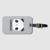 Niedlicher Panda-Bär mit Personalisiertem Namen Gepäckanhänger (Vorderseite (Horizontal))