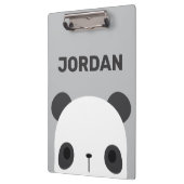 Niedlicher Panda-Bär mit Personalisiertem Namen Klemmbrett (Links)