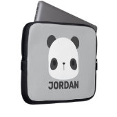 Niedlicher Panda-Bär mit Personalisiertem Namen Laptopschutzhülle (Vorne Rechts)