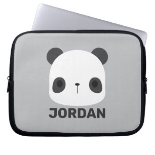 Niedlicher Panda-Bär mit Personalisiertem Namen Laptopschutzhülle